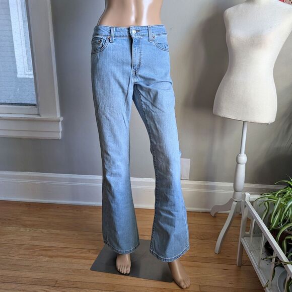 Vintage Y2K Levi's Jeans Low Rise Denim Stretch Light Wash Flare Stretch Size 11 - Picture 12 of 13